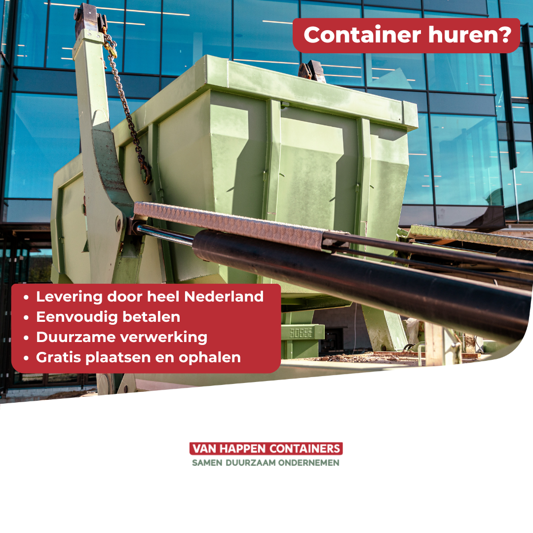 Van Happen Containers Facebook ad: Verbouwen zonder rommel-huur nu!