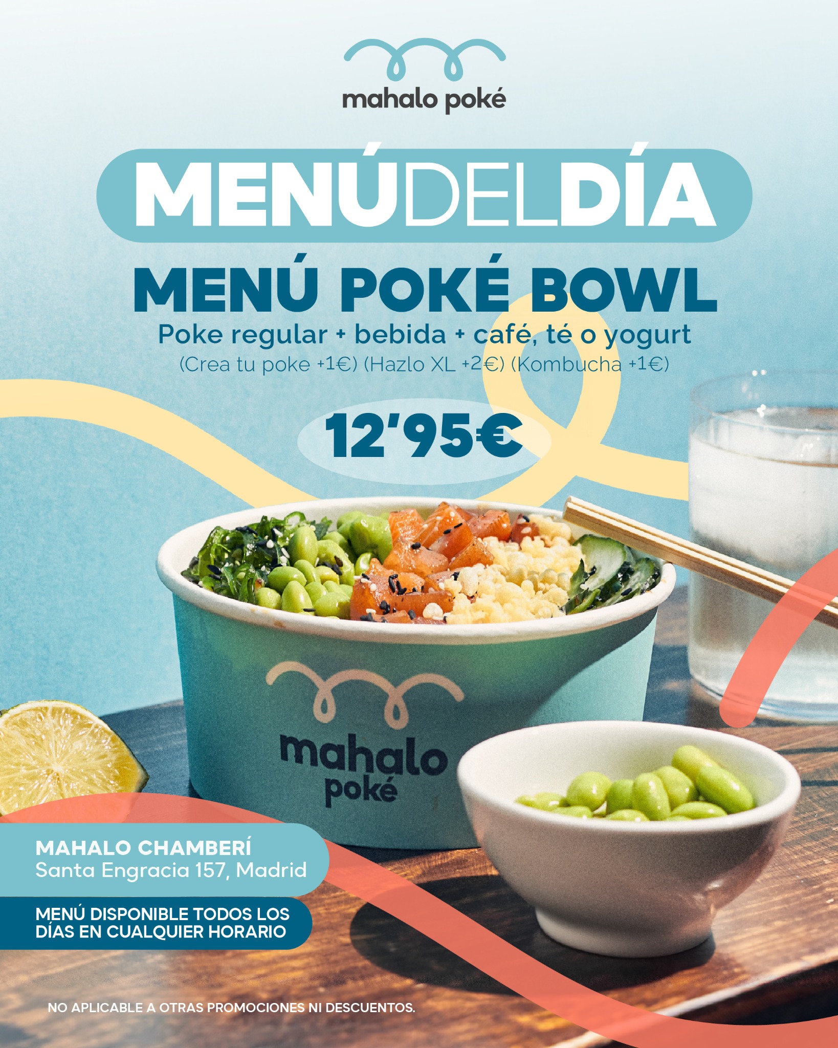 Mahalo Poké Facebook ad: Comer sano, rico y barato entre semana ES…