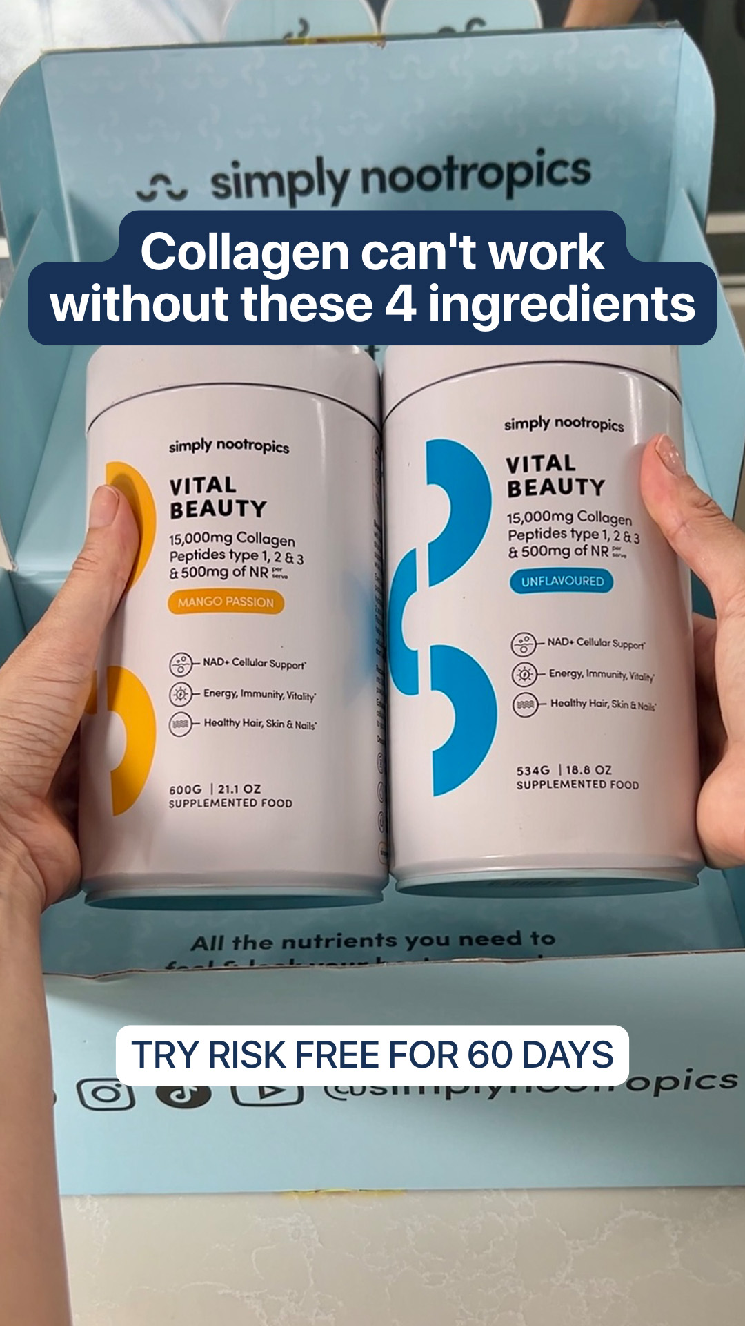 Simply Nootropics Facebook ad