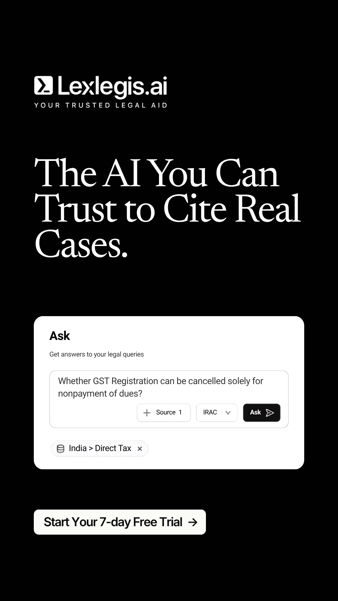 Lexlegis.ai Facebook ad