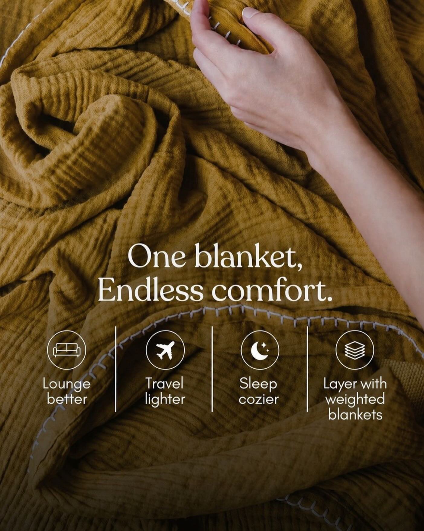 The Sleep Chapter Facebook ad: One blanket, many uses