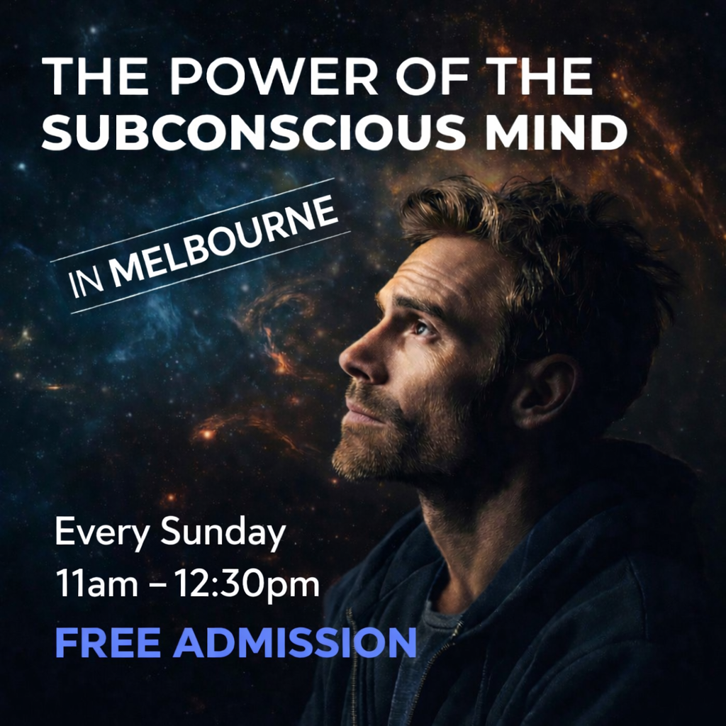 The Power of the Subconscious Mind Melbourne Facebook ad: How to take control of your subconscious and…