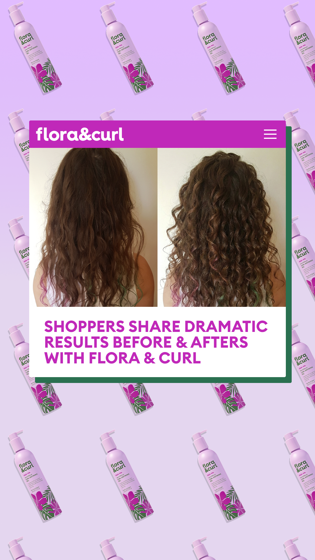 Flora & Curl Haircare Facebook ad