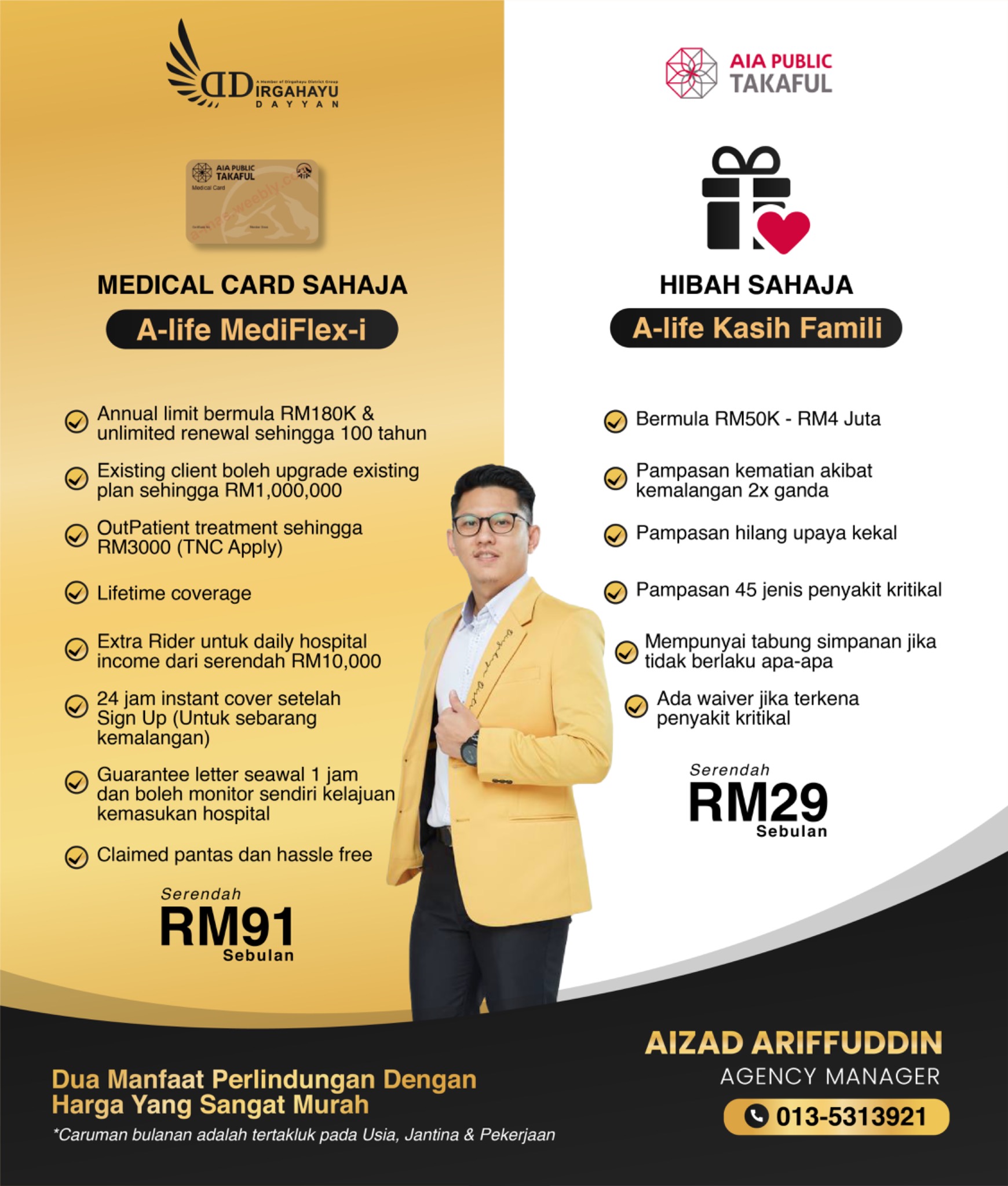AIA By Aizad Ariffuddin Facebook ad from Jun 23, 2024