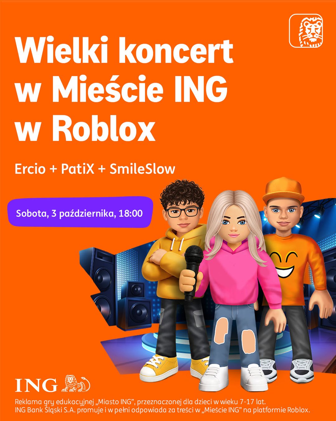 ING Polska Facebook ad: Miasto ING w Roblox