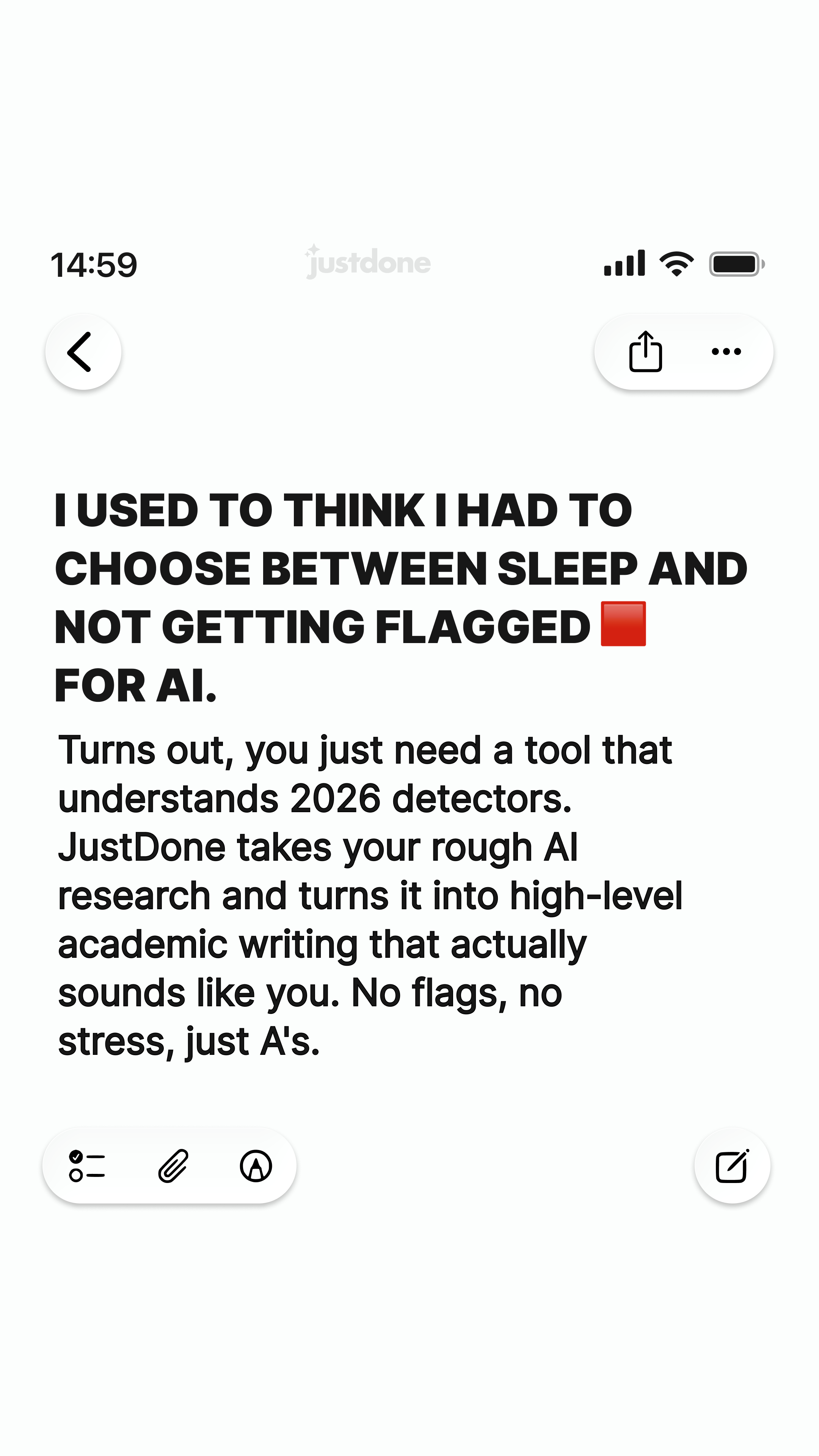 JustDone Facebook ad