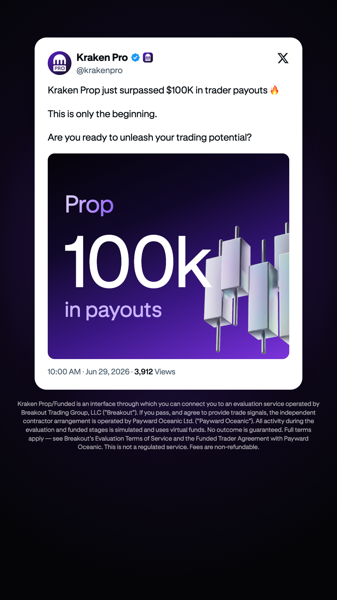 Kraken Digital Asset Exchange Facebook ad