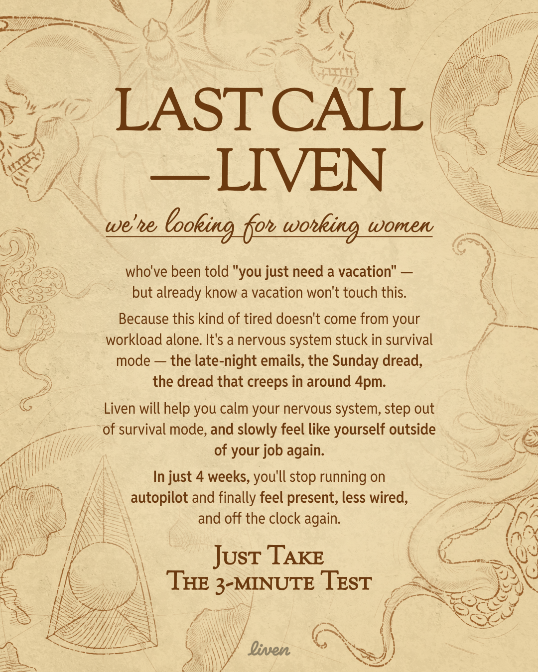 Liven: Self-Discovery Community Facebook ad