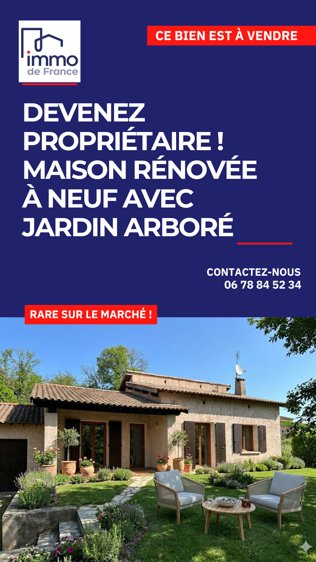 Immo De France Aubenas Facebook ad from Jun 11, 2026