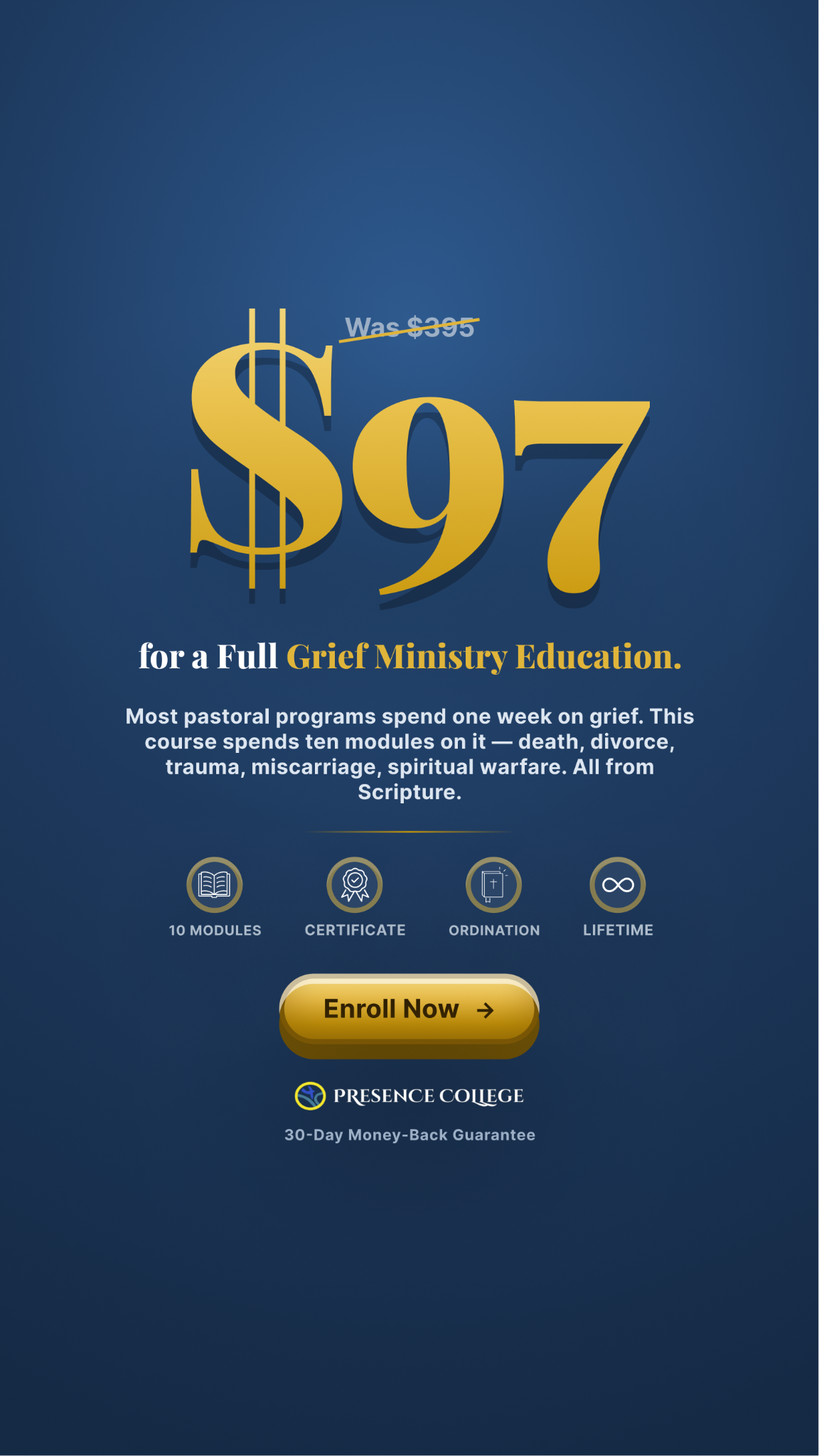 Presence College Facebook ad