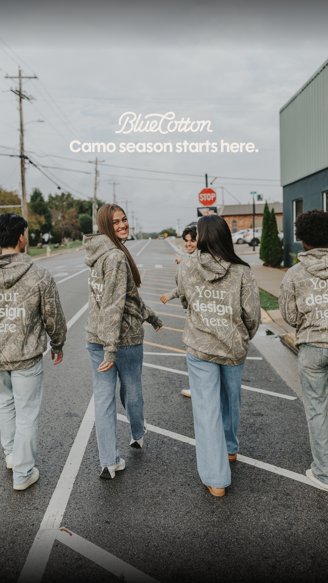 BlueCotton.com Facebook ad: Custom Camo Made Easy