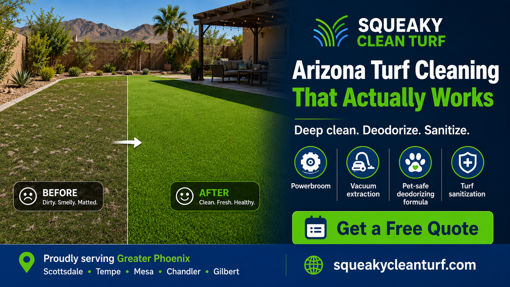 Squeaky Clean Turf Cleaner Facebook ad from Jun 29, 2026
