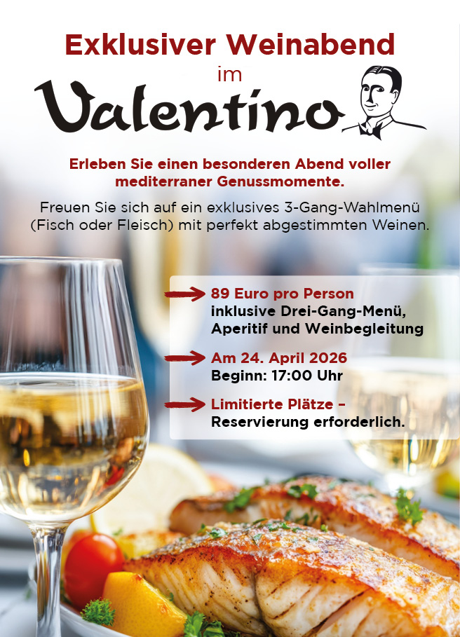 Restaurant Valentino Facebook ad from Apr 17, 2026