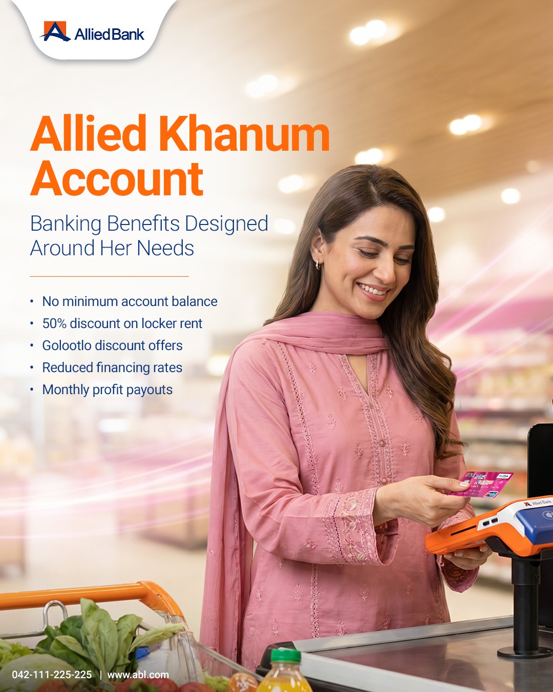 Allied Bank Limited Facebook ad: Empower your financial journey with the Allied Khanum…