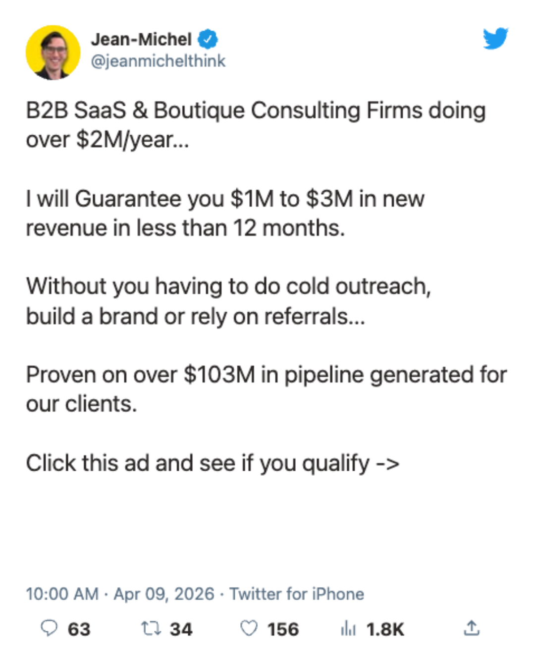 Rapid Product Growth Facebook ad: Double Your Sales Calls, Guaranteed