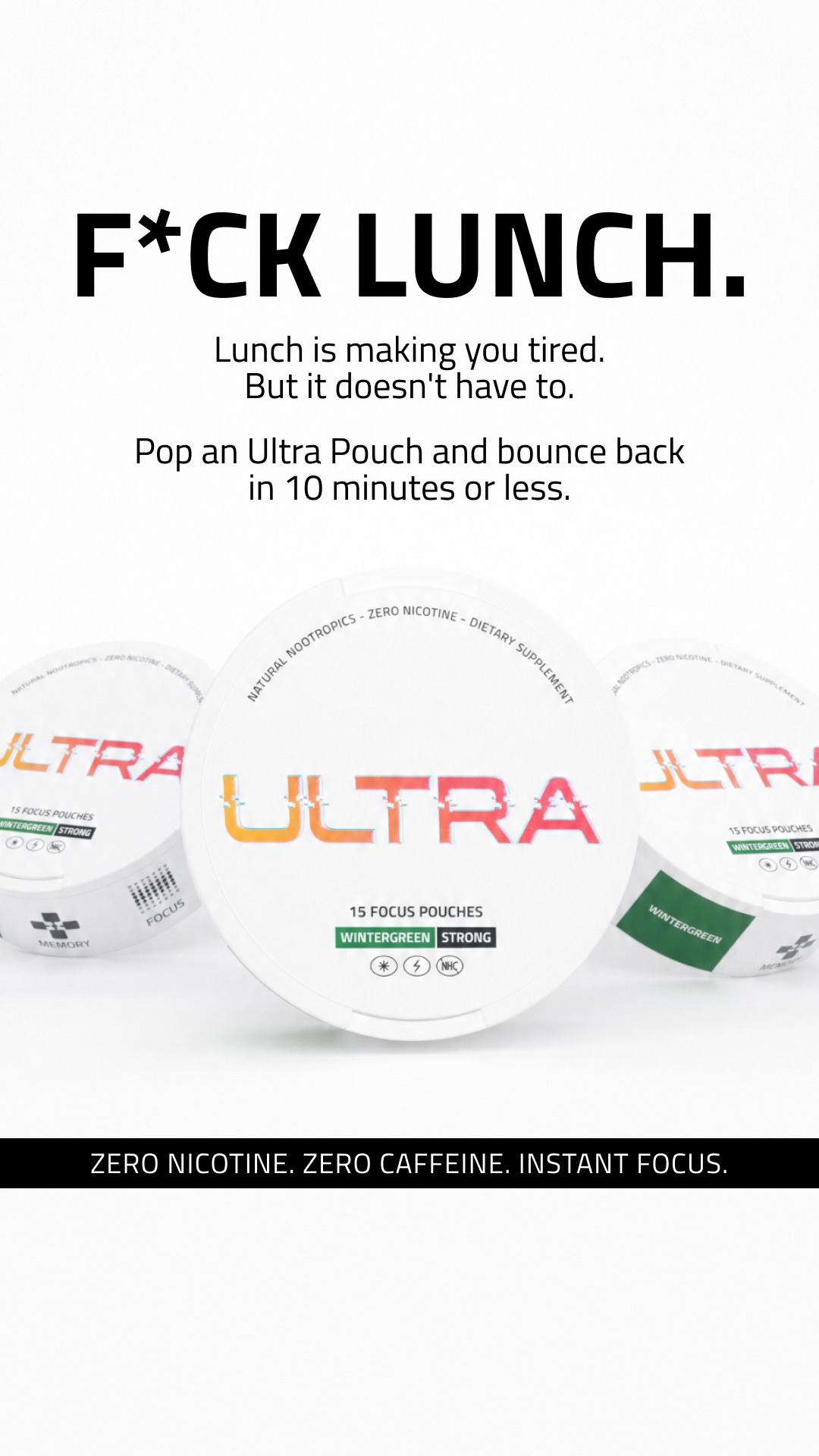Ultra Pouches Facebook ad