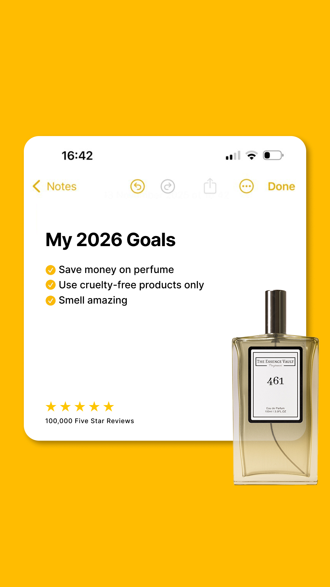 The Essence Vault Facebook ad from Dec 29, 2025