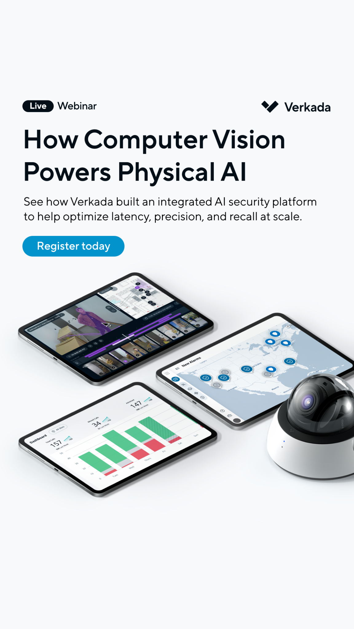 Verkada Facebook ad: Scaling computer vision models in the physical world