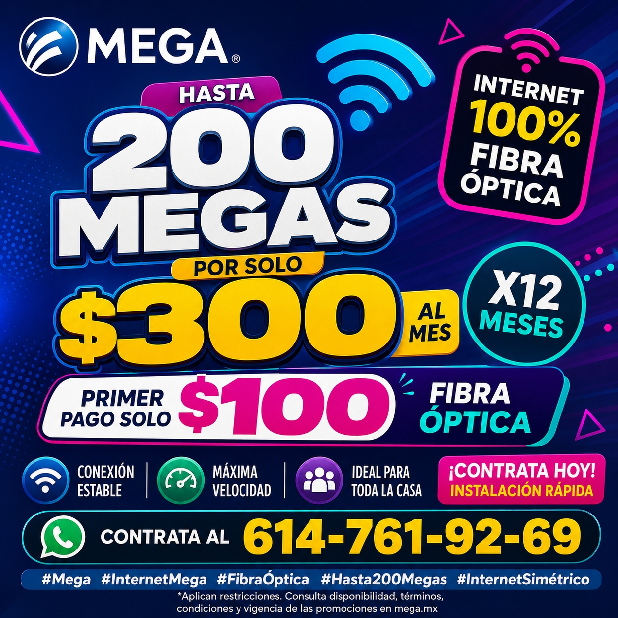 megacable Marey Facebook ad from Jun 14, 2026
