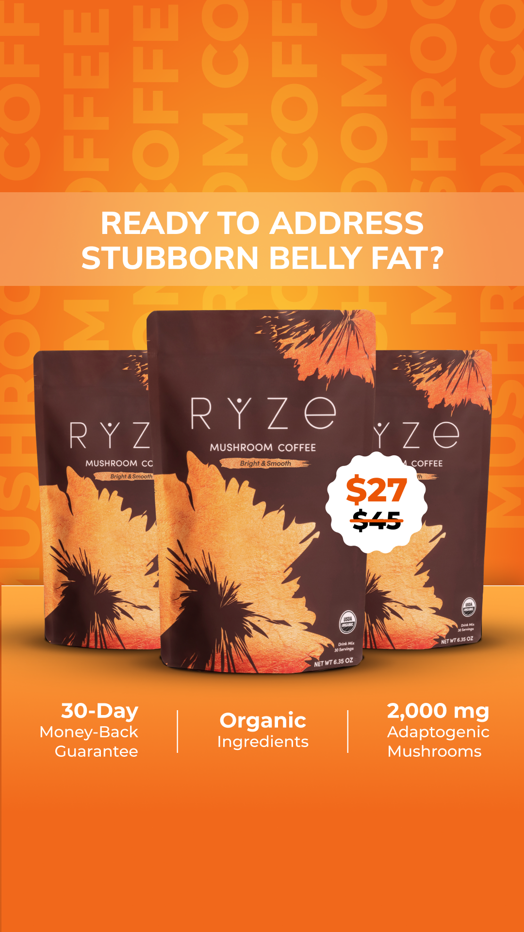 RYZE Superfoods Facebook ad
