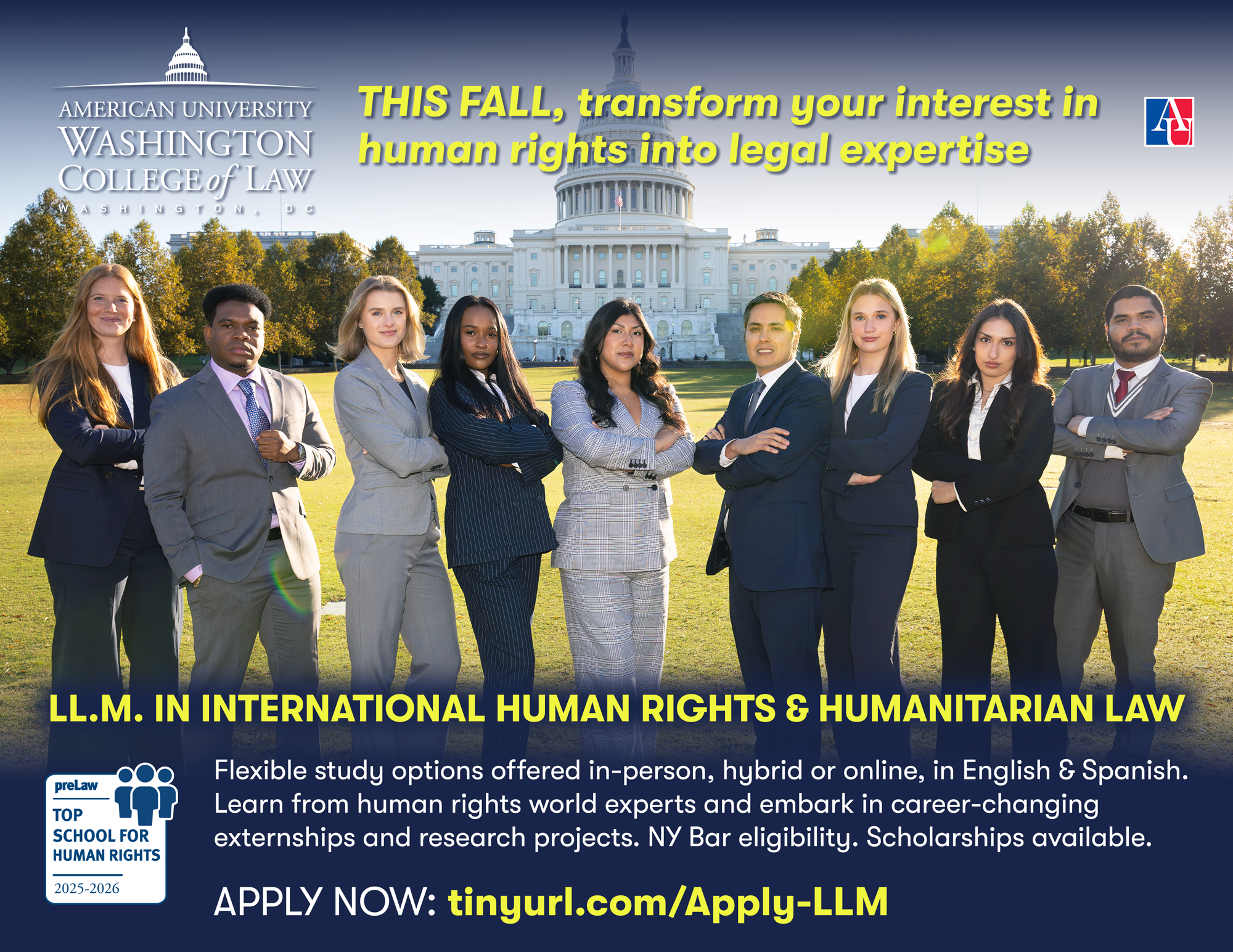 American University Washington College of Law Facebook ad