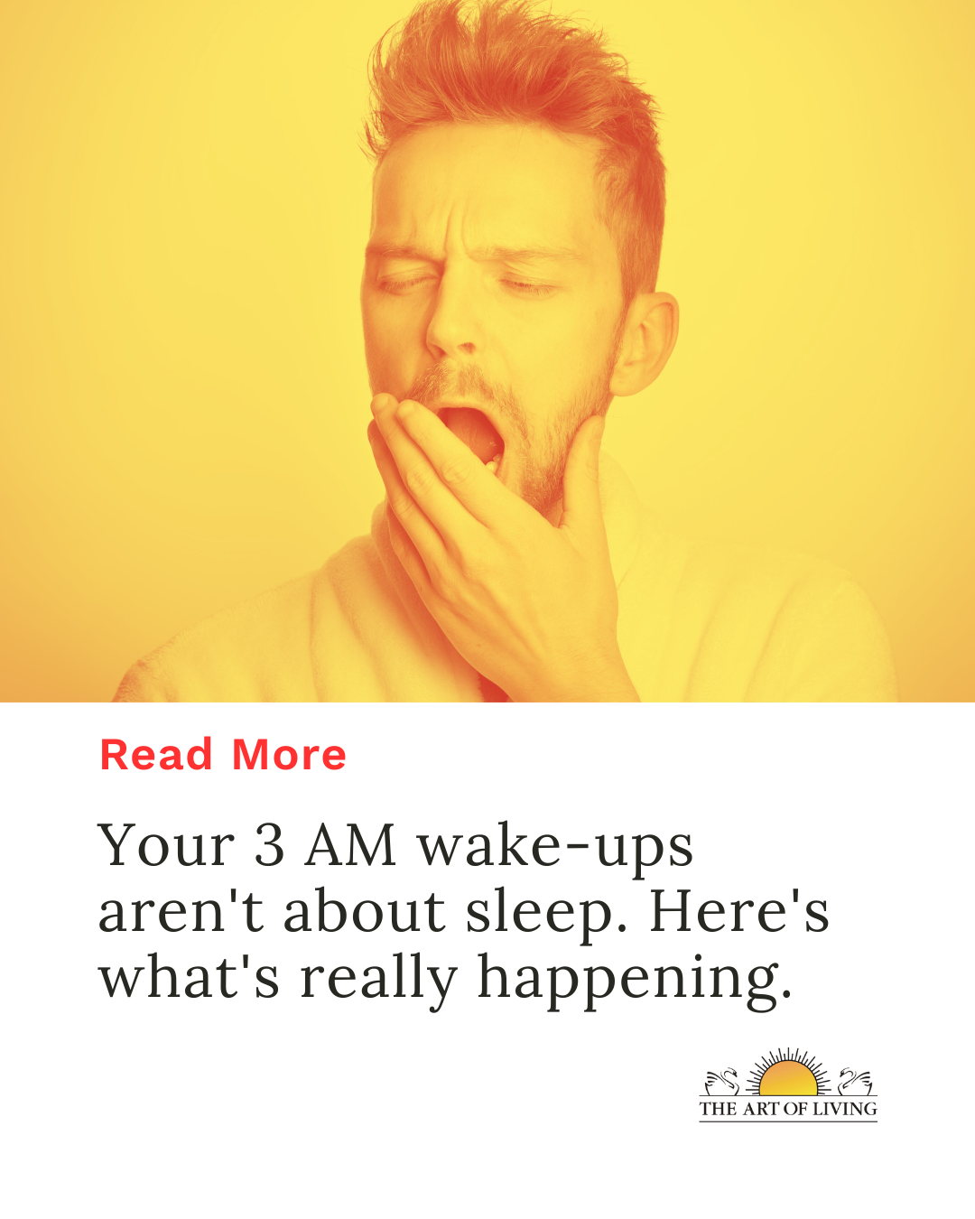 The Art of Living Facebook ad