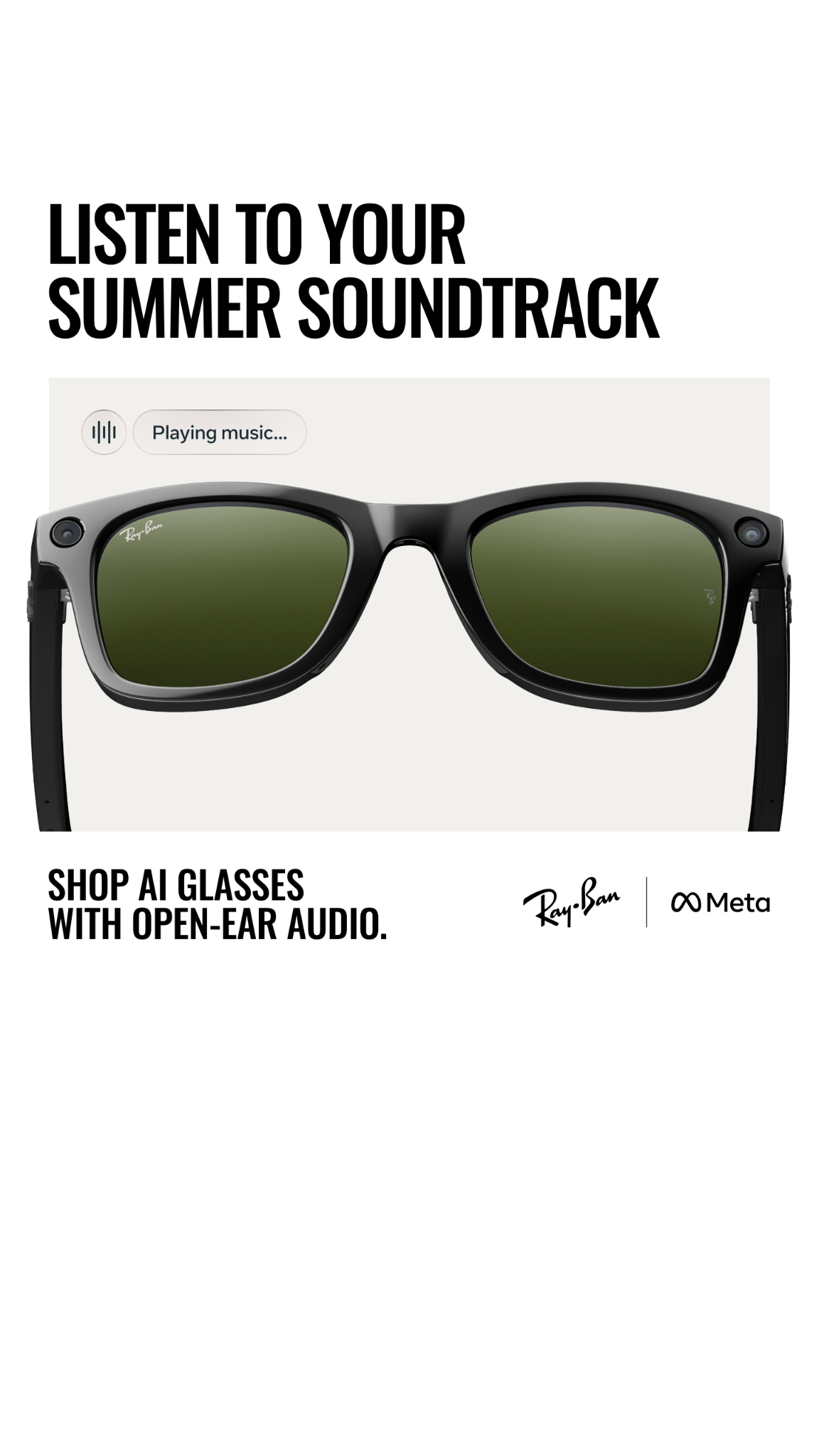 Ray-Ban Meta Facebook ad