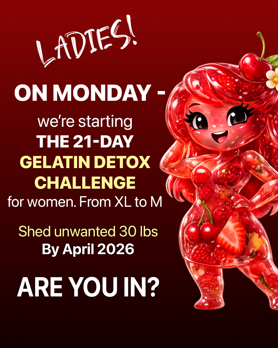No Carbs Challenge Facebook ad