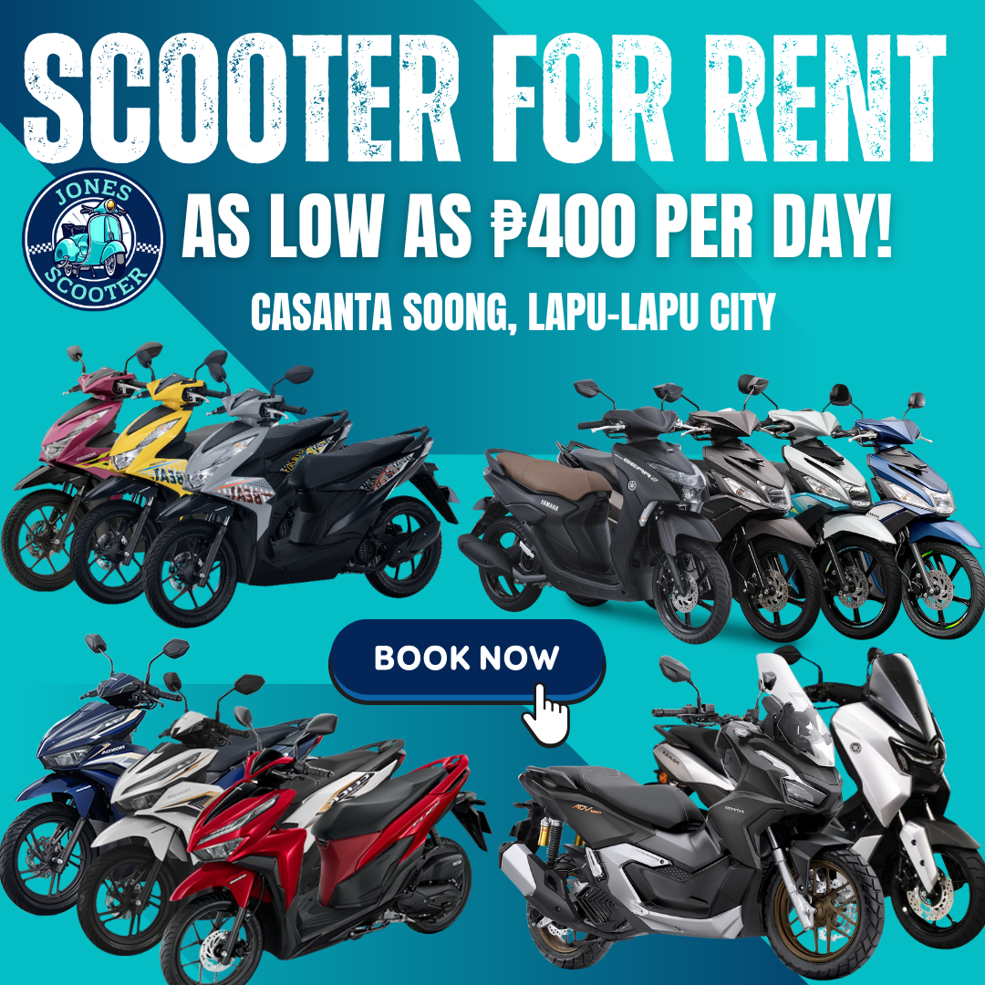 Jones Scooter Facebook ad: Rent a scooter for as low as ₱400/day