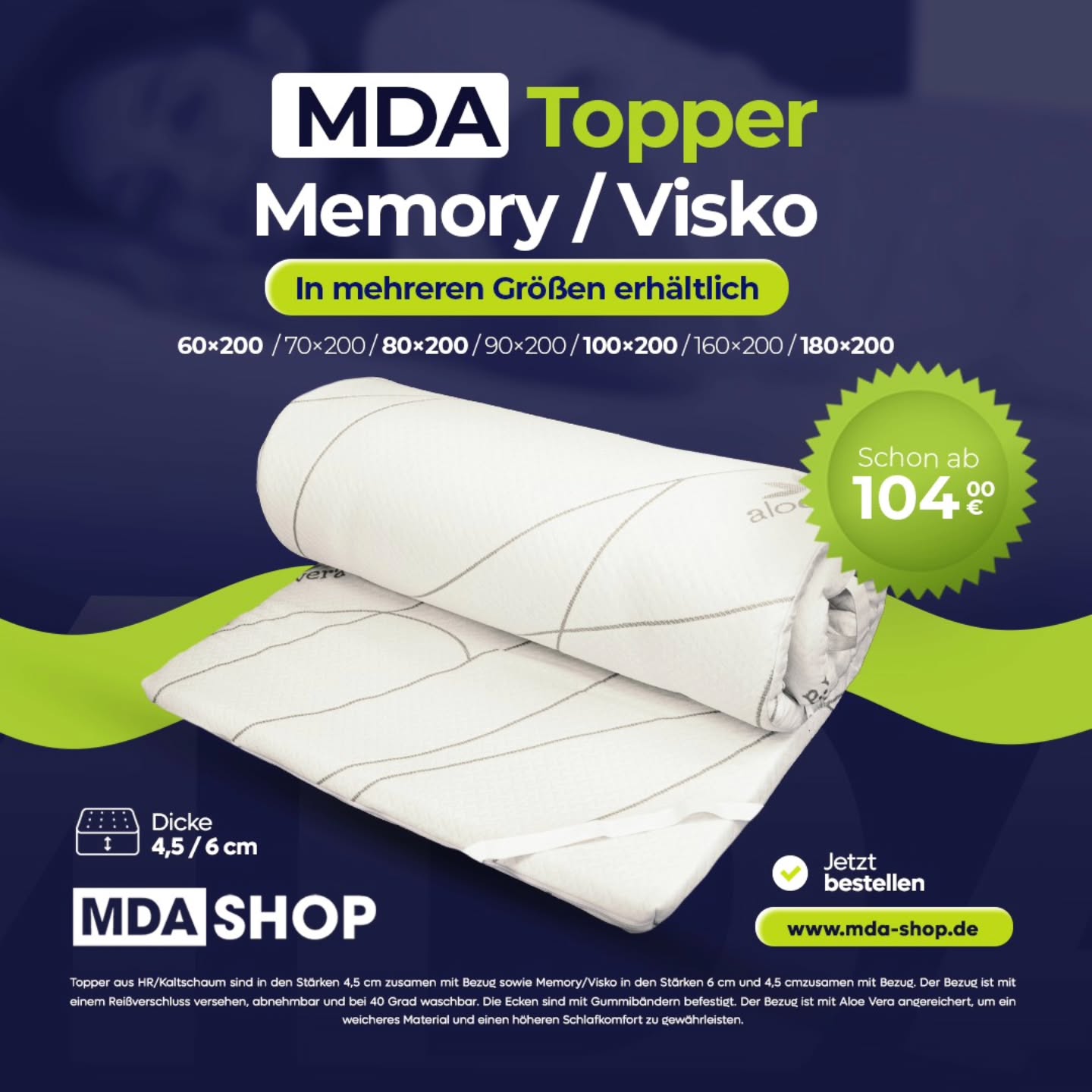 MDA Shop Facebook ad: Ihr Rücken wird es Ihnen danken.