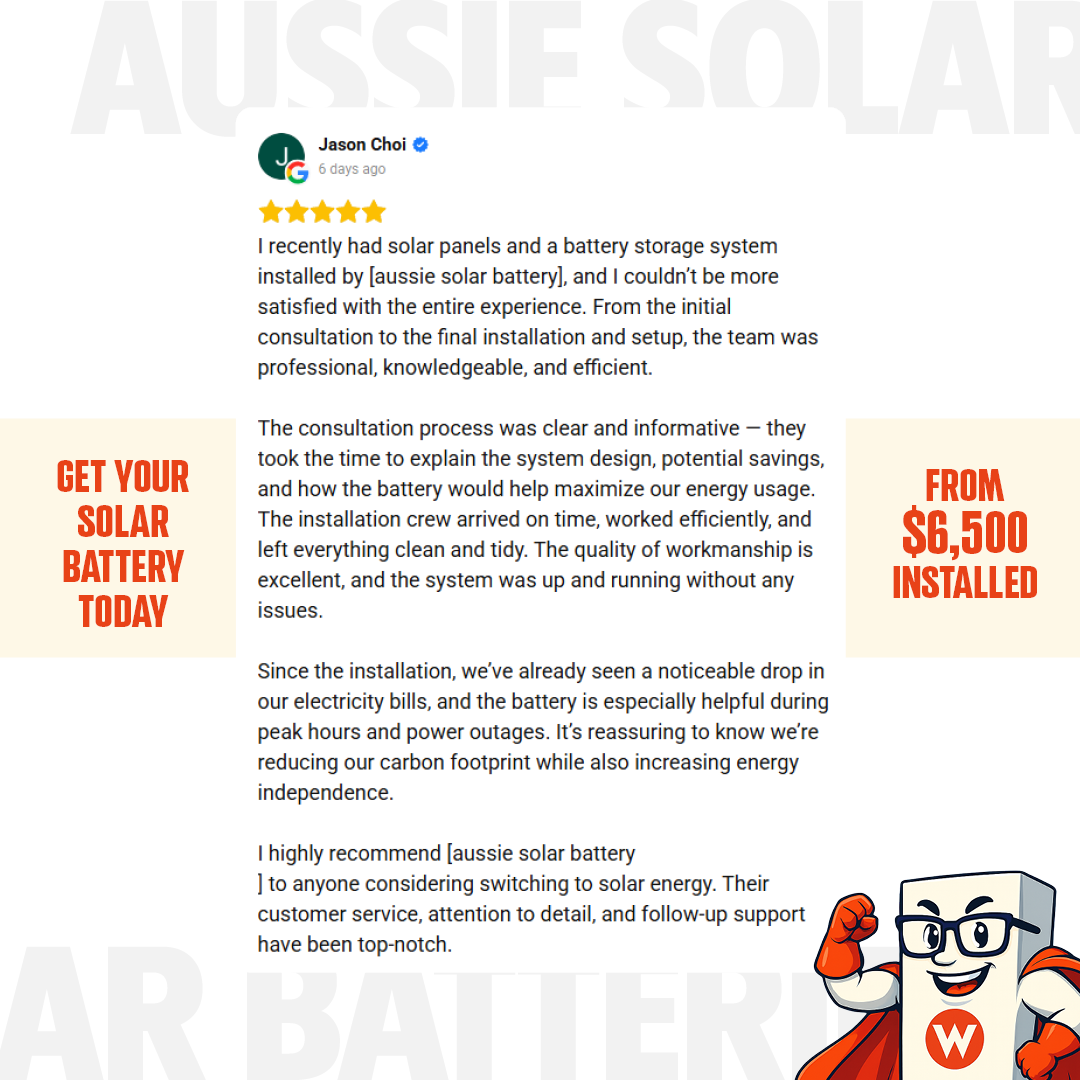 Aussie Solar Batteries Facebook ad: Australia's #1 Solar Battery Installer: 2025 & 2026