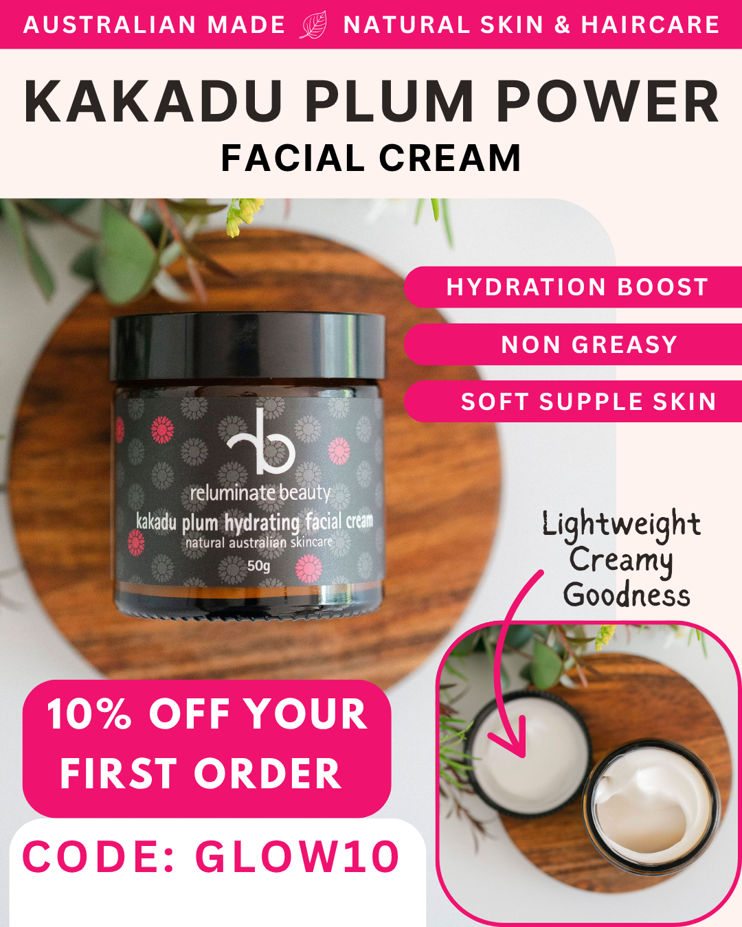 Reluminate beauty Facebook ad