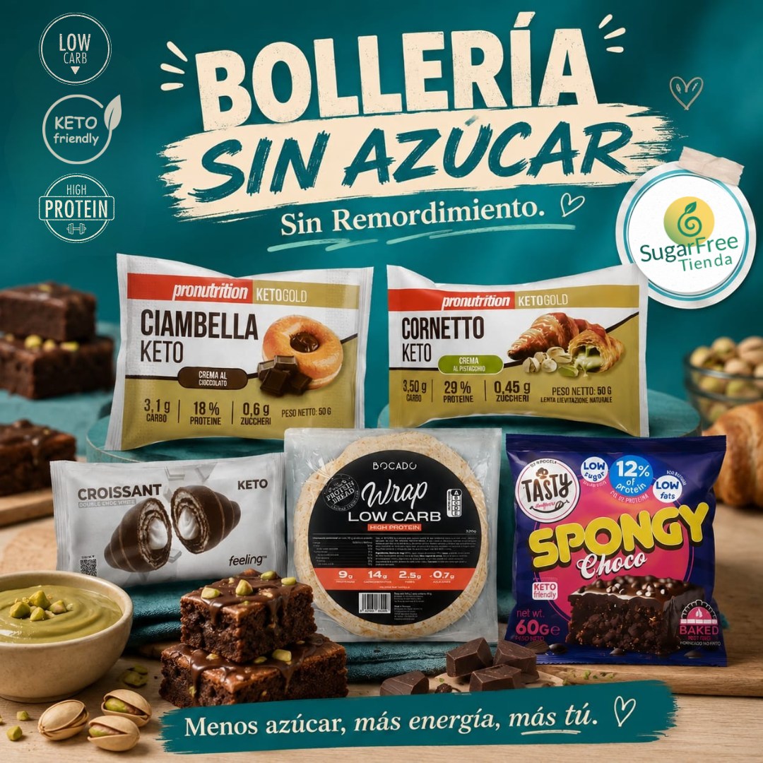 SugarfreeTienda Facebook ad: Bollería dietética sin azúcar | Low carb y keto |…