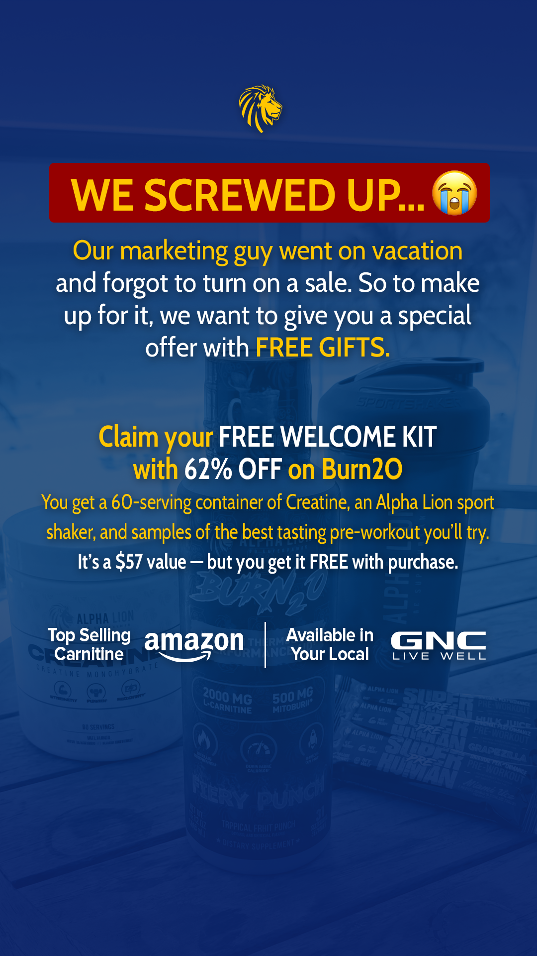 Alpha Lion Facebook ad