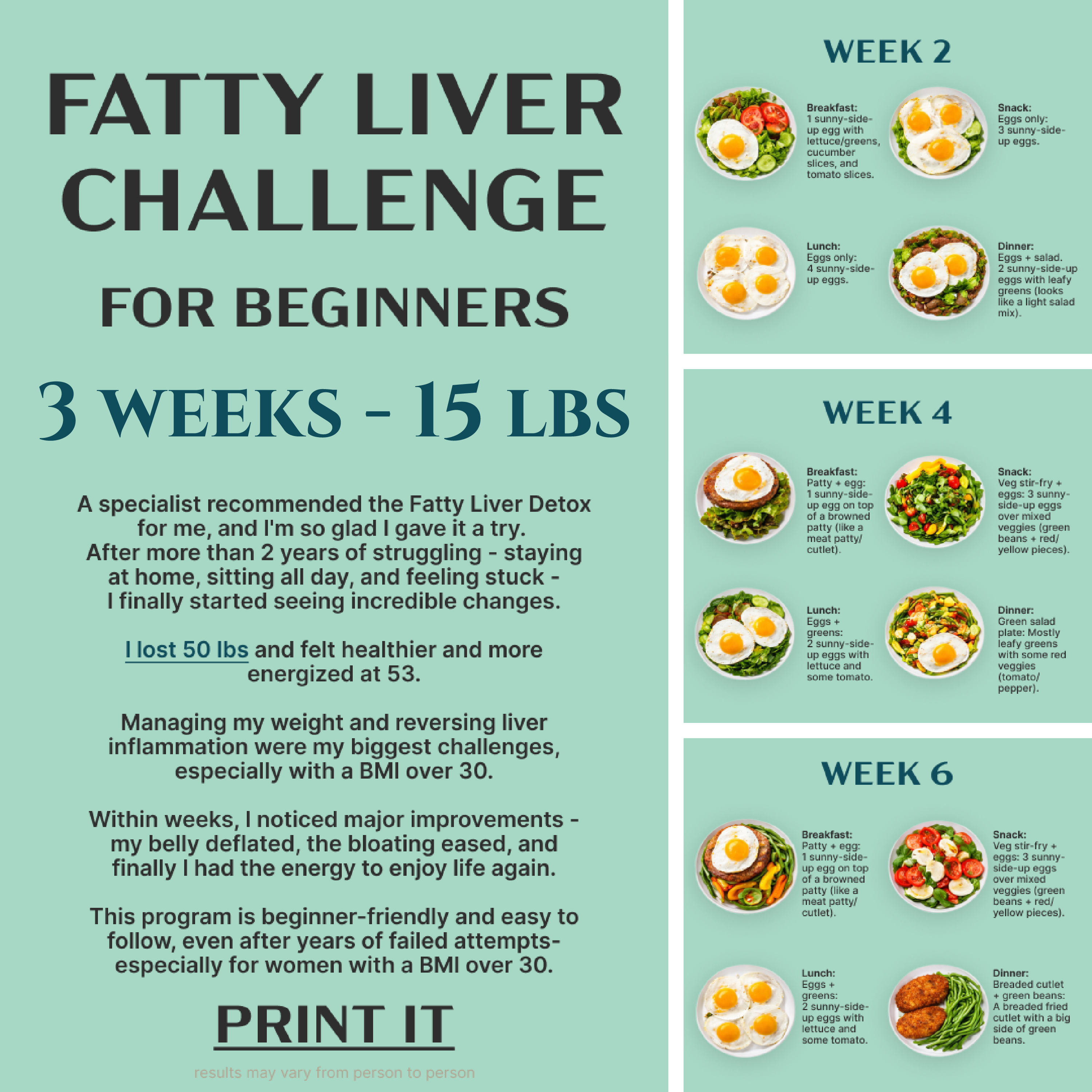 28 - Day Fatty Liver Detox Challenge Facebook ad