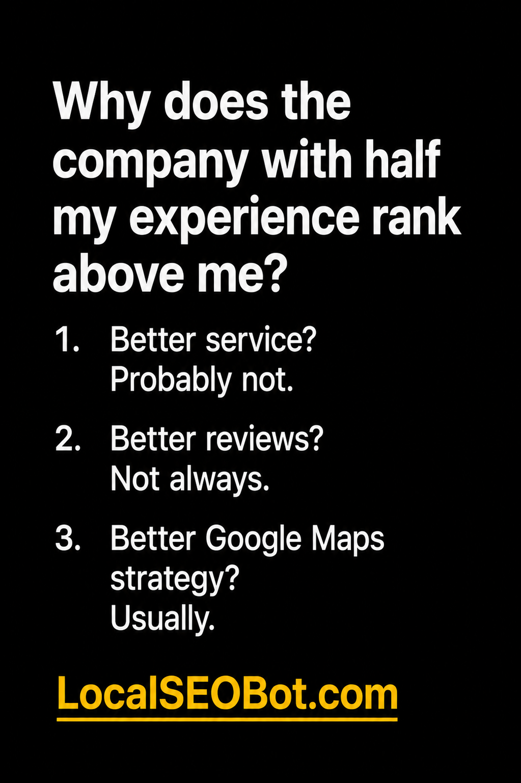 Local SEO Bot Facebook ad: $49/Month to Rank on Google Maps-Guaranteed