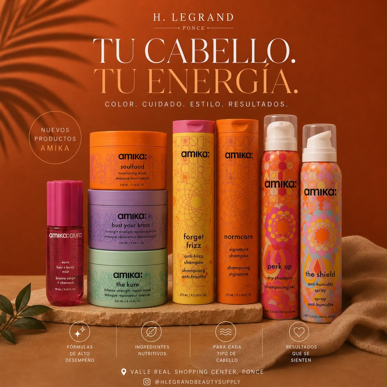 H. Legrand Beauty Supply Ponce Facebook ad: Color, hidratación, reparación… ahora con el estilo único…