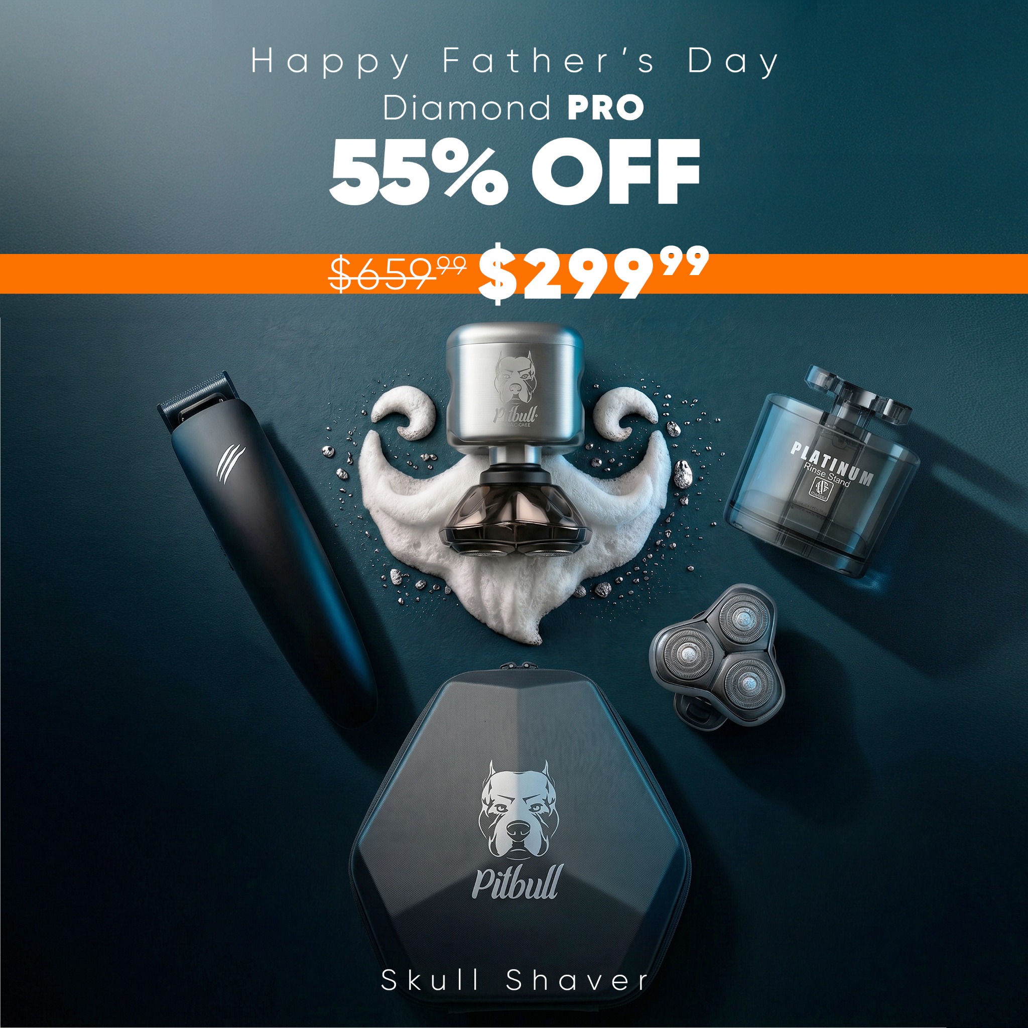 Skull Shaver Canada Facebook ad: Father's Day Sale, 55% Off Diamond PRO