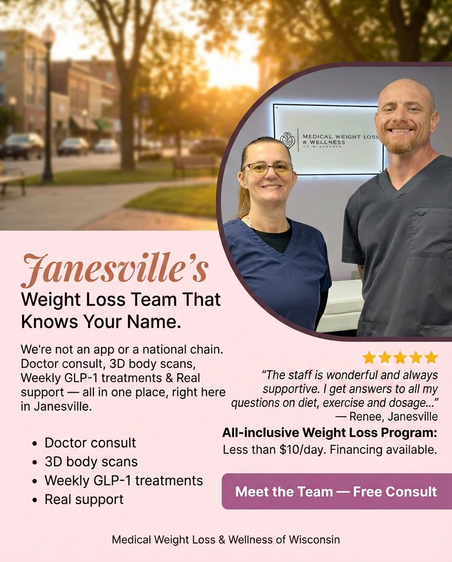 Medical Weight Loss and Wellness of Wisconsin Facebook ad: Locally Owned. Completely Invested in You