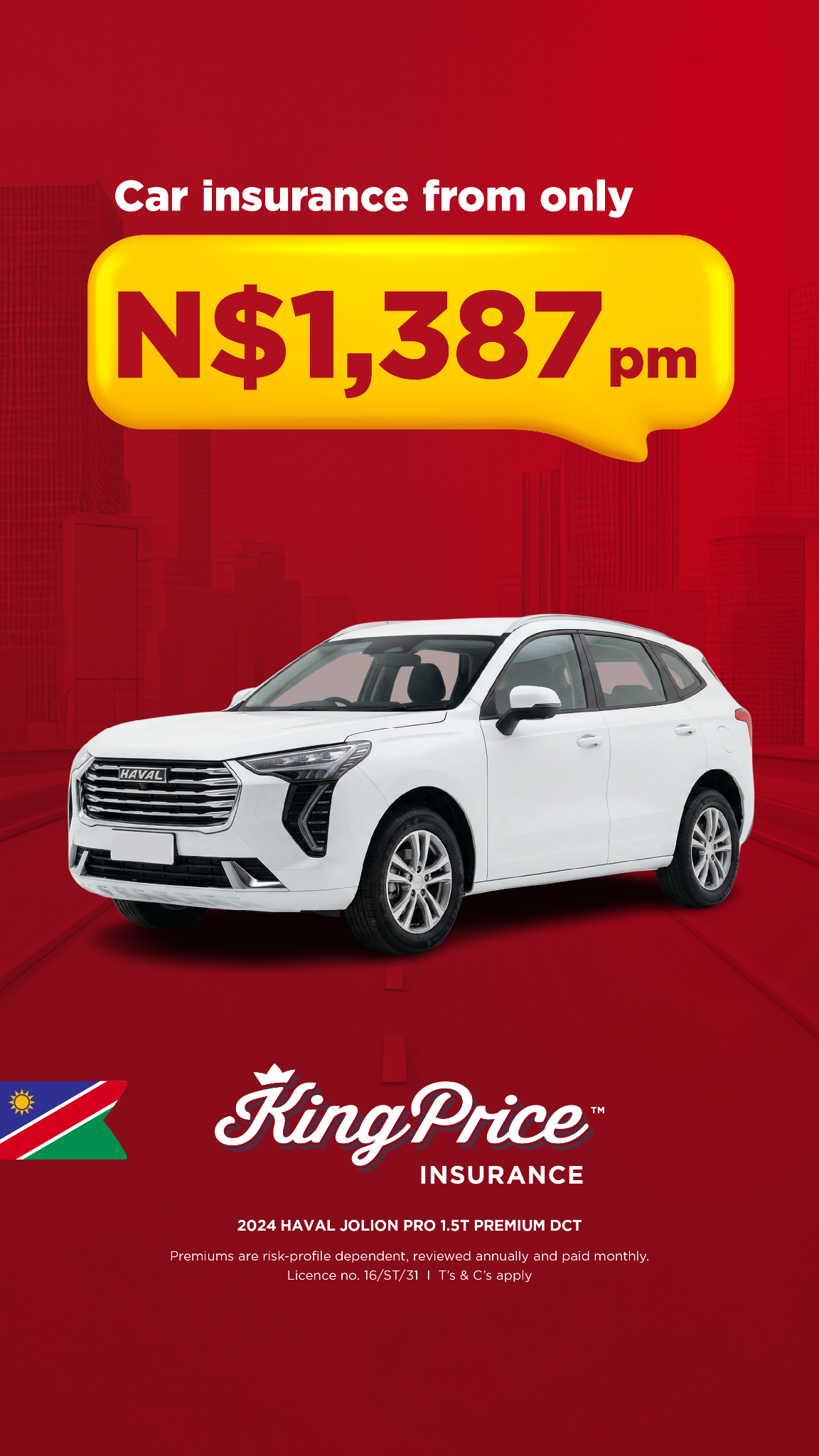 King Price Insurance Namibia Facebook ad