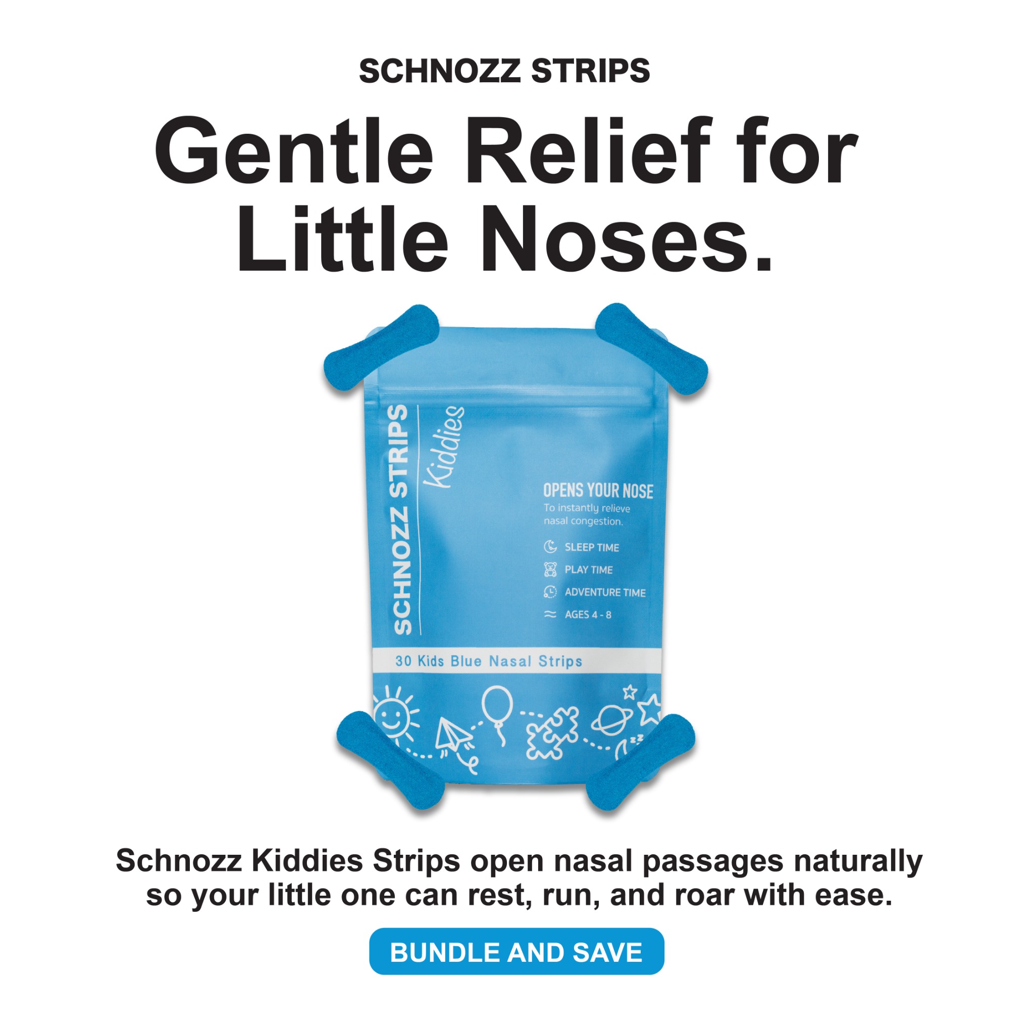 Schnozz Strips Facebook ad: Clear Breathing for Little Ones