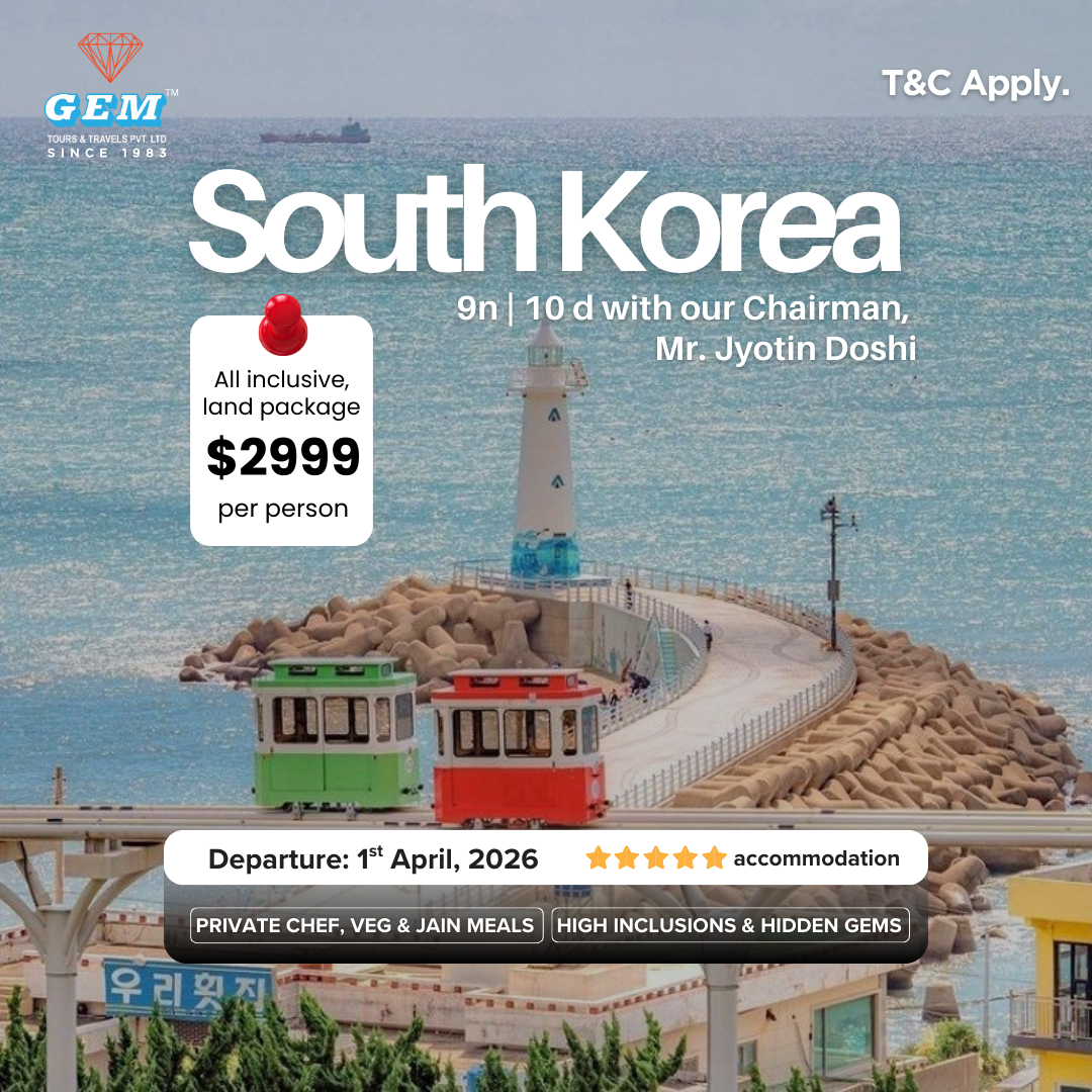 Gem Tours and Travels Facebook ad: Experience the magic of Korean cherry blossoms with…