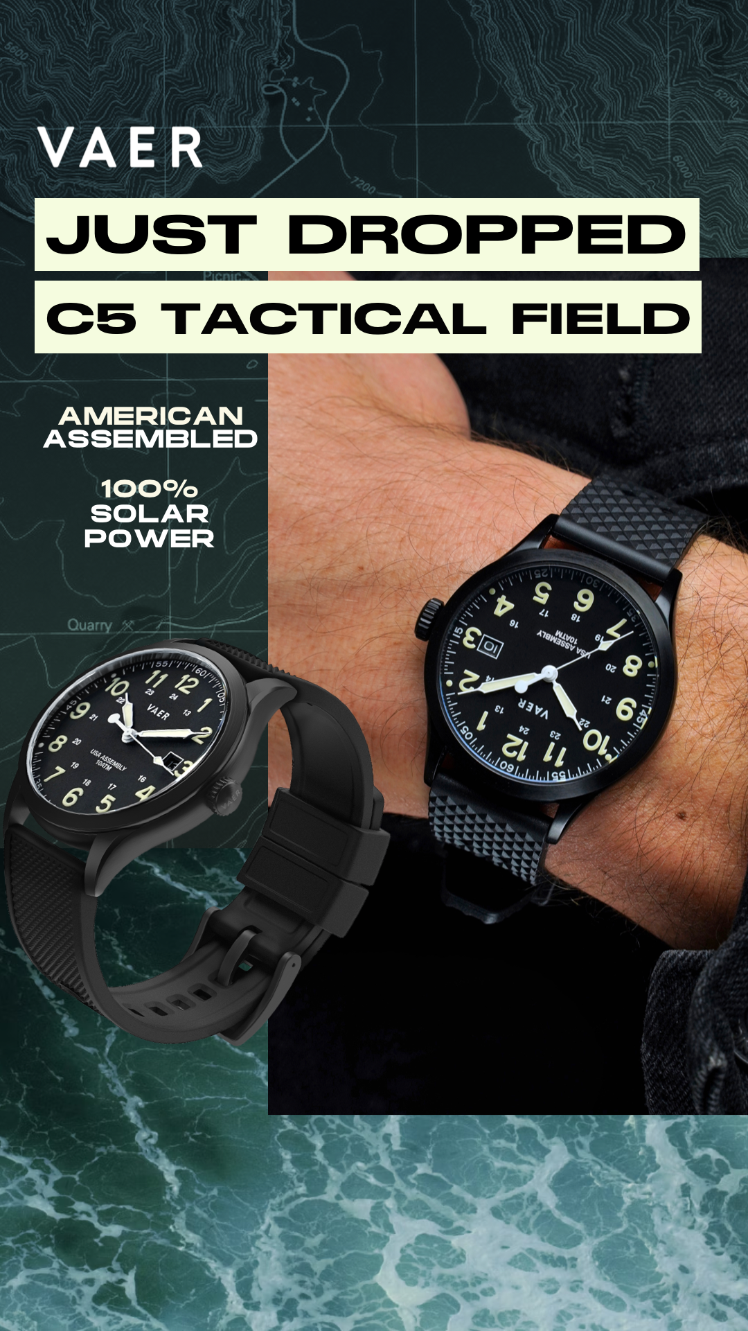 Vaer Watches Facebook ad