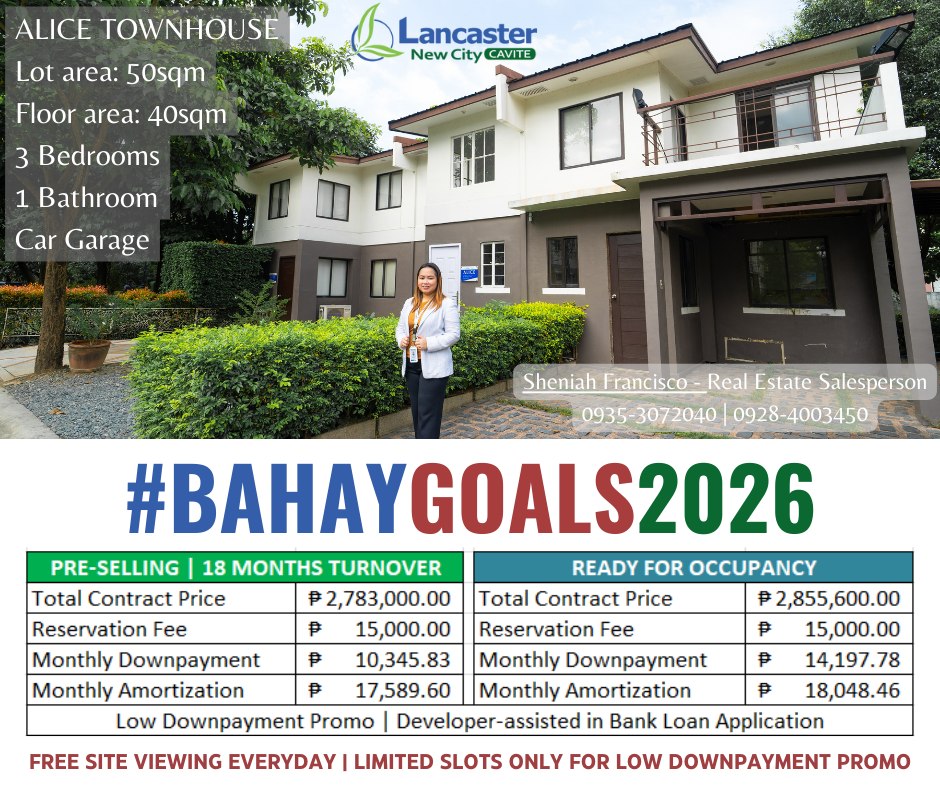 Lancaster Cavite & Minami Residences by Agent Sheniah Facebook ad