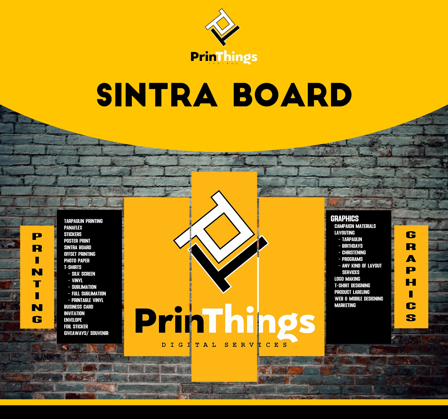 Printhings Digital Novaliches Facebook ad: Sintra board Printing, AVAILABLE HERE!