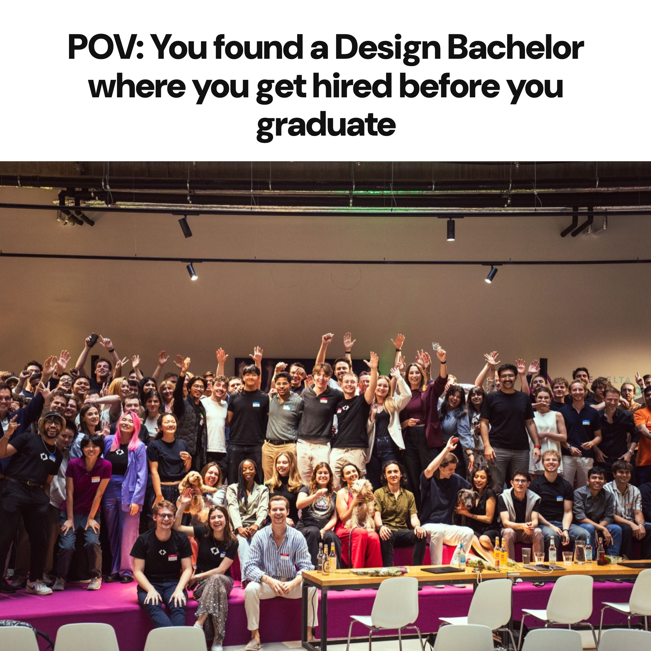 Tim Kanik Facebook ad: Bachelor in Digital Design & Innovation