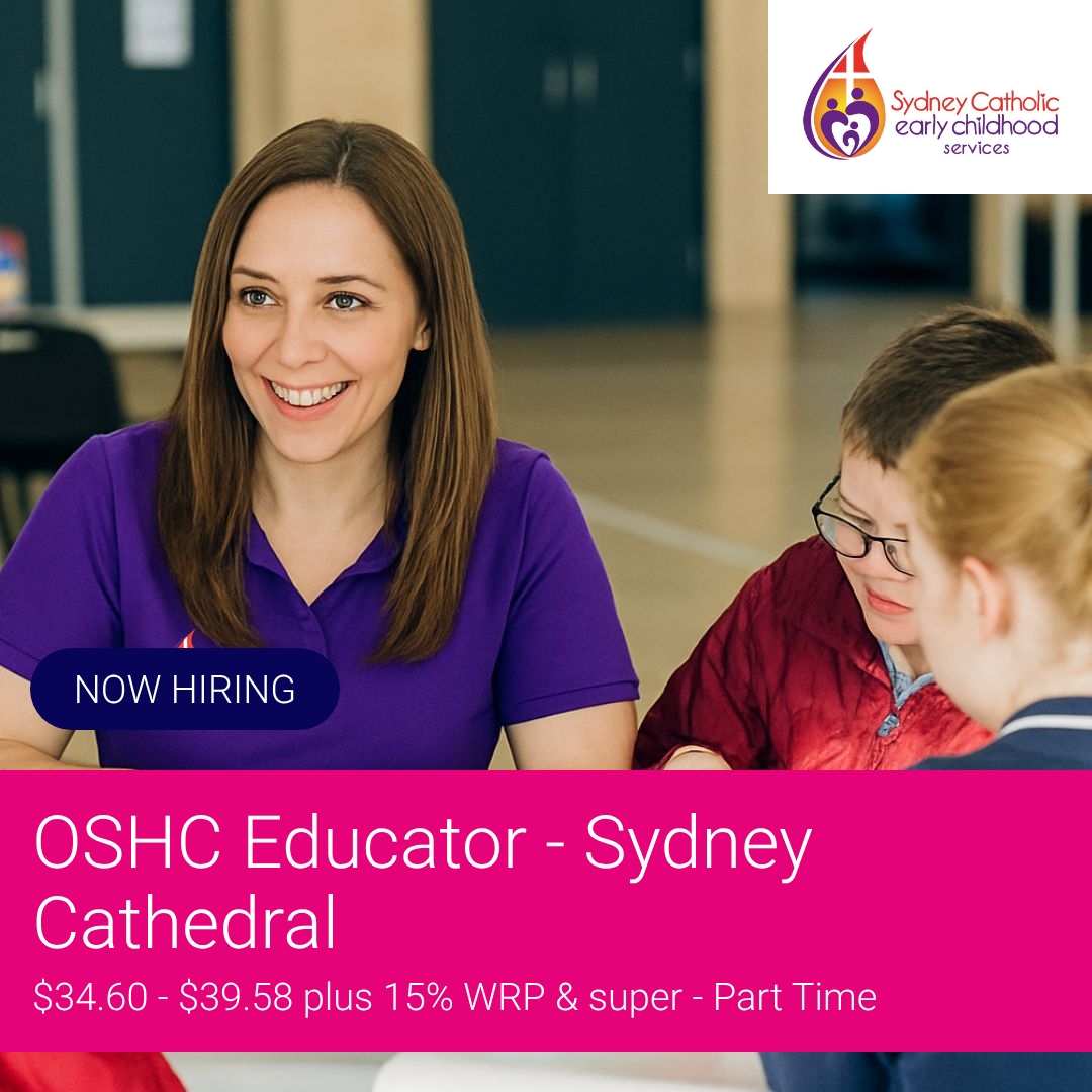 SEEK Facebook ad: OSHC Educator - Sydney Cathedral