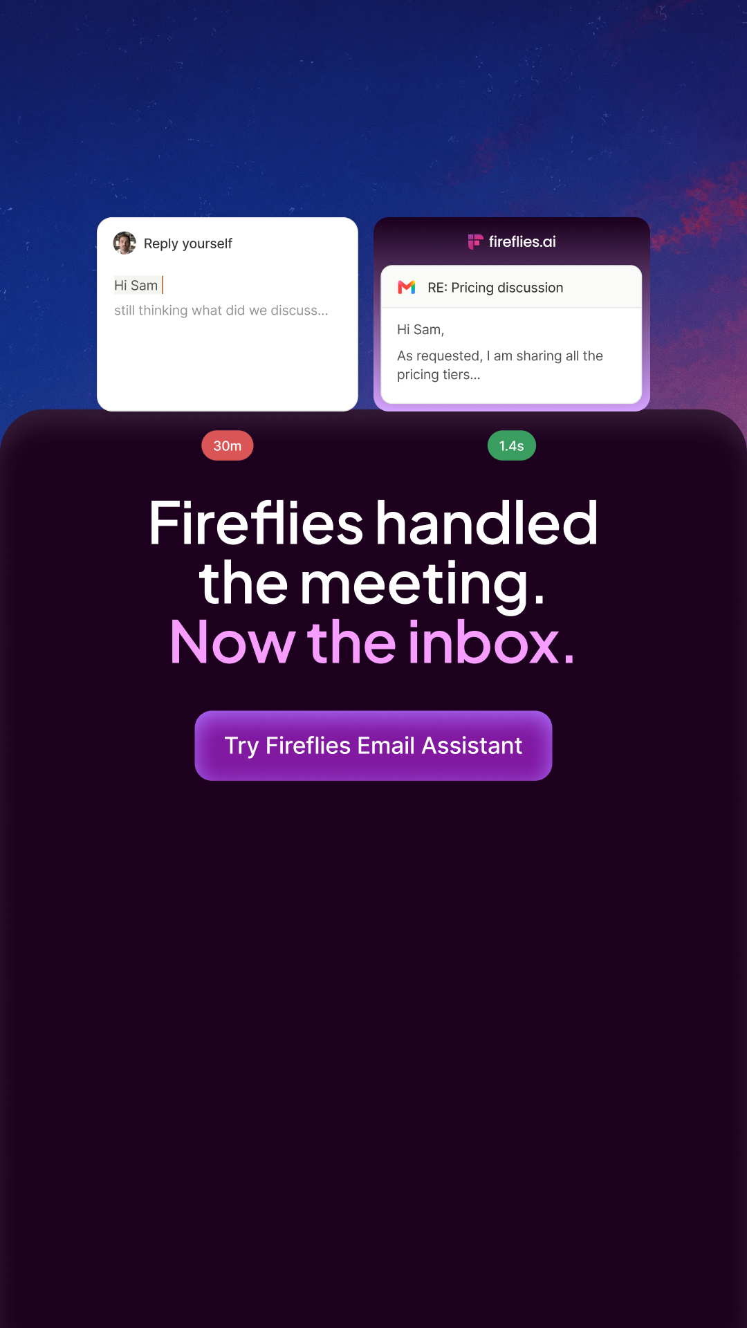 Fireflies.ai Facebook ad