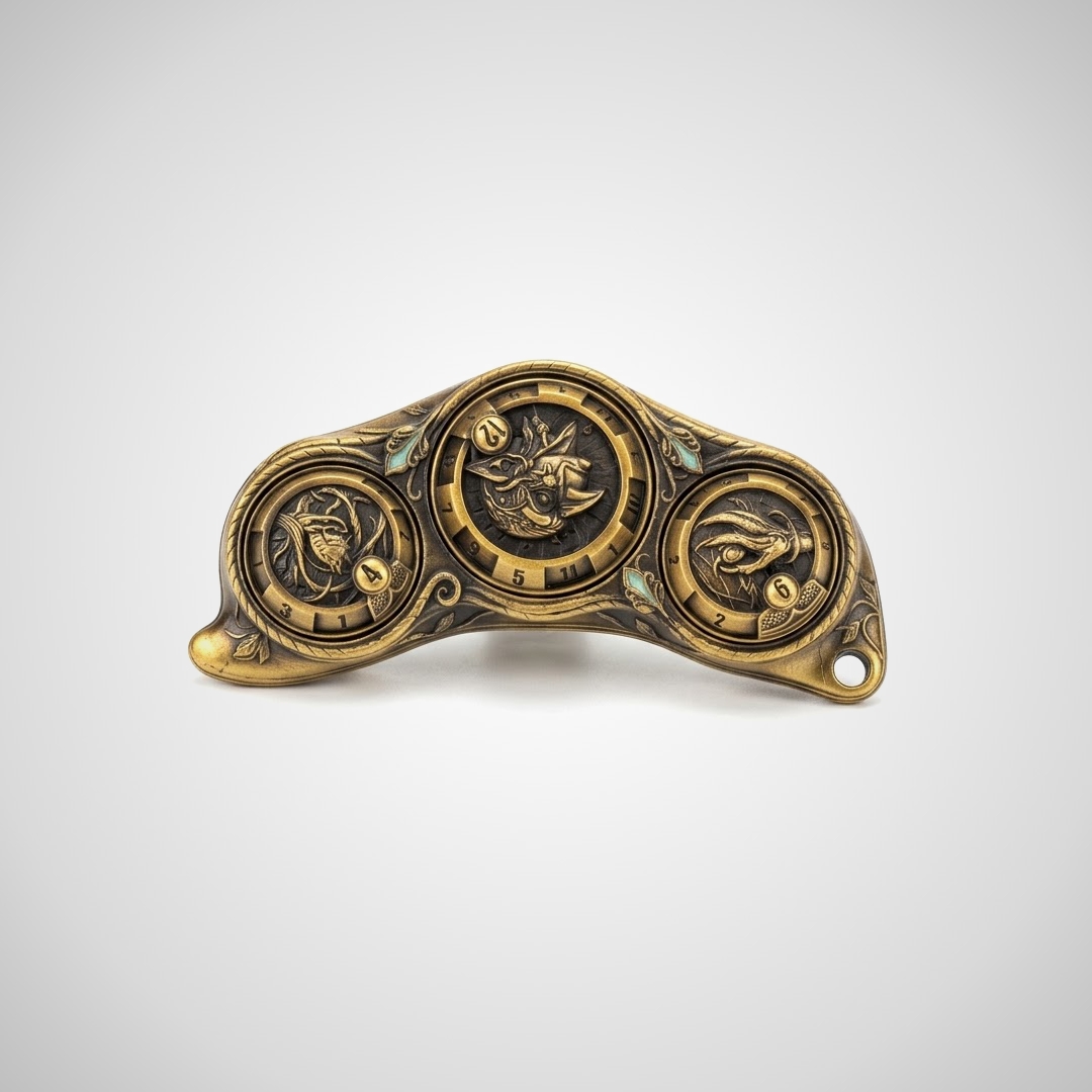 Tabletop Games Crowdfunding Projects Facebook ad: 6-in-1 Metal Rotating RPG Dice Artifact