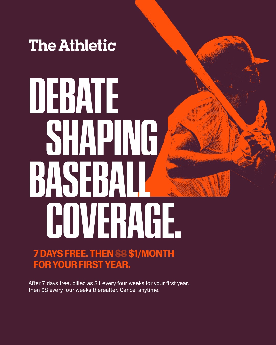 The Athletic Facebook ad